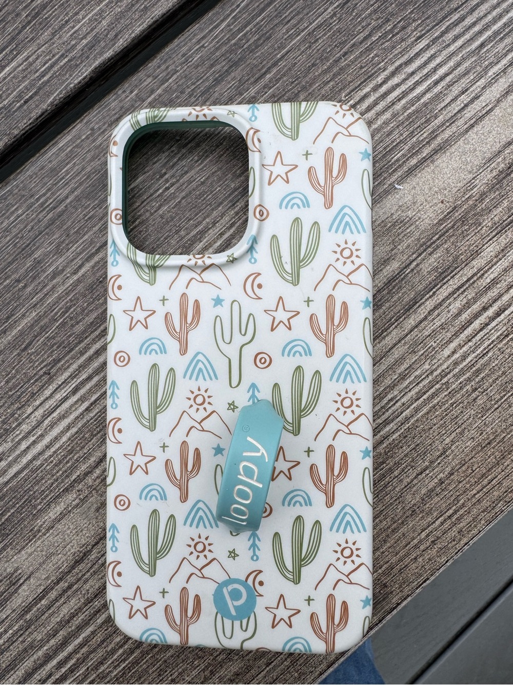 Loopy iPhone 15 pro max Case with Desert Cactus Pattern